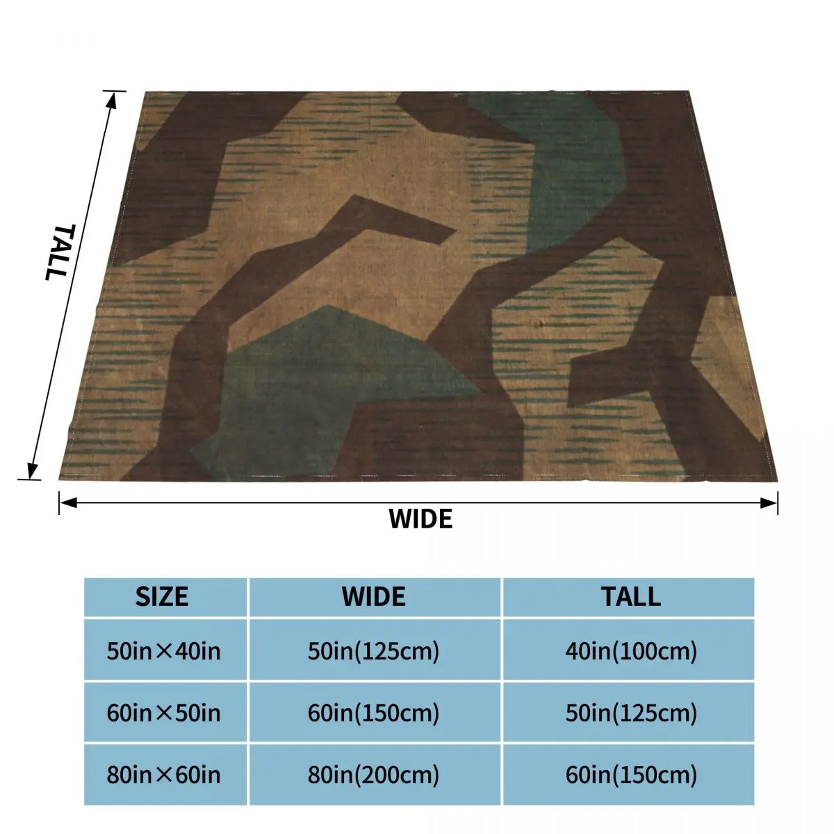 Multicam Knitted Blankets Camouflage Military Flannel Throw Blanket Bed Sofa Decoration Lightweight Bedspreads