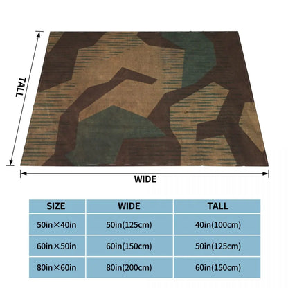 Multicam Knitted Blankets Camouflage Military Flannel Throw Blanket Bed Sofa Decoration Lightweight Bedspreads