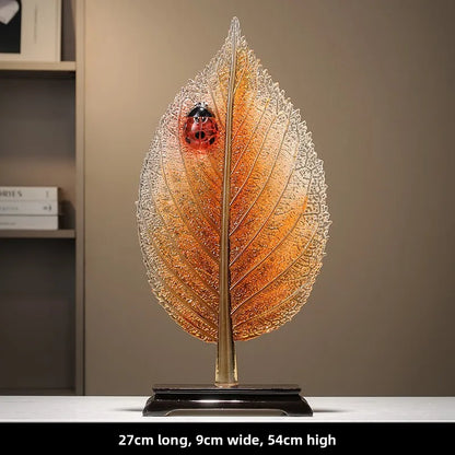 Creative art leaf ornaments for the living room TV and wine cabinet, a niche and high-end home decoration