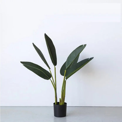 80CM 6 Leaves Artificial Slik Traveller's Tree High Quantity Family Garden Party Decorative Fake Plants Tree Without Pot
