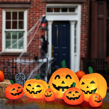 Inflatable Halloween Outdoor Decoration  Pumpkins, Yard Lawn Lighted Blow-up Decorations Suitable for Holiday Parties