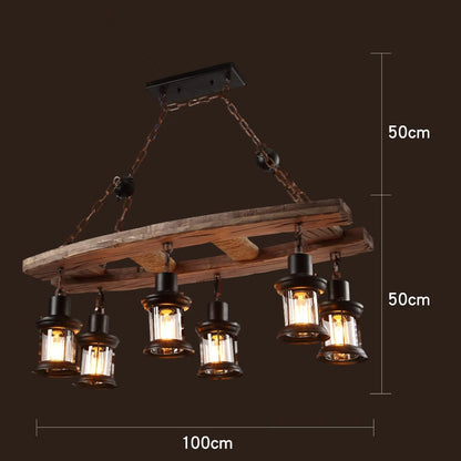 Rustic Lamp Coffee Bedroom Dining room Industrial Decor loft chandeliers Solid Retro Wood lamp suspension luminaire industrial