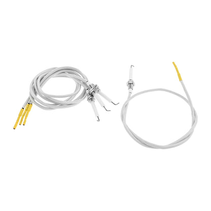 4pcs M10*1 Thread Igniter 27 Inch Ignitor Wire Ceramic Spark Plug Ignition Electrode for Fire Pit Burner Gas Grill Burner BBQ