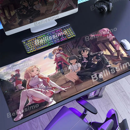 Anime Many Exquisite Wallpaper Sword Art Online SAO Mouse Pad Pretty Asuna Mousepad Non-slip Wear-resistant Game Large Desk Mats