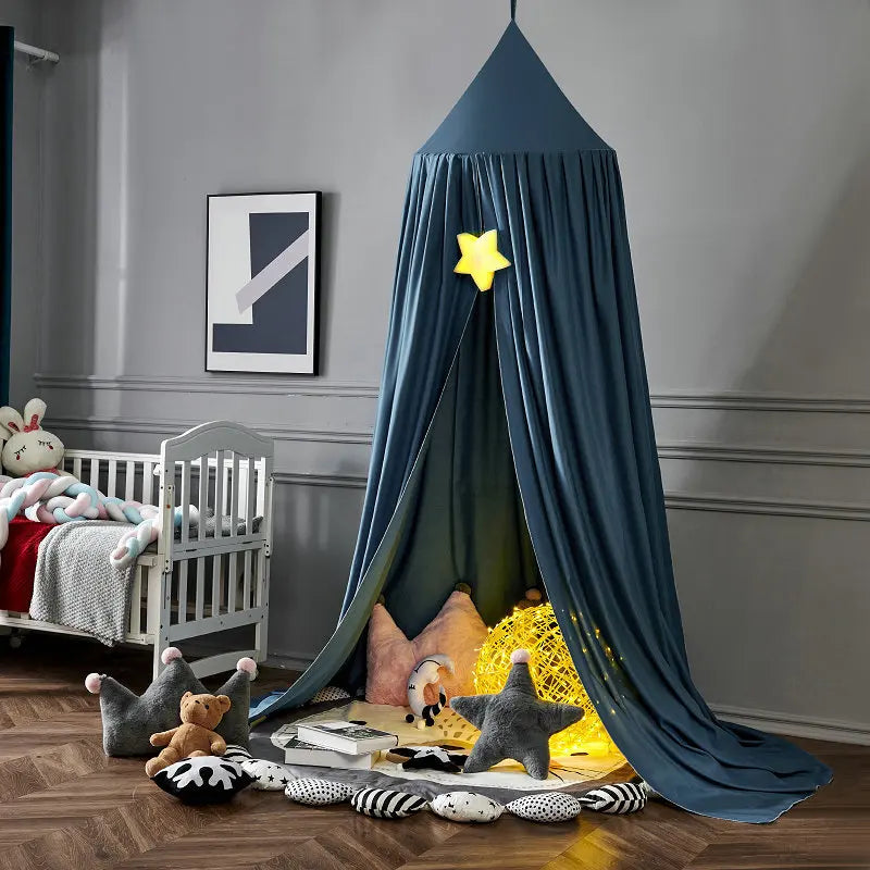 Dome Bed Curtain Children's Windscreen Crib Surround Bed Head Decoration Shading Mosquito Net Bed Tent Large Size Castle Game