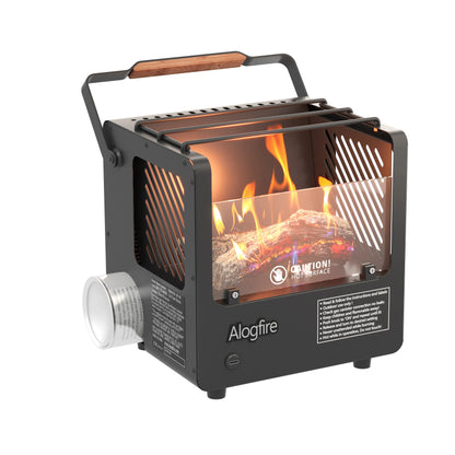 3 in 1 Alogfire Real Flame Camping Heater, Stove and Fire pit/Portable Outdoor Gas Fireplace/Smokeless/Safety Protection