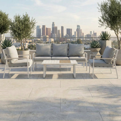 Modern Aluminum Outdoor Furniture Set Durable Garden Sofas with Patio Sofa Set for Courtyard and Terrace
