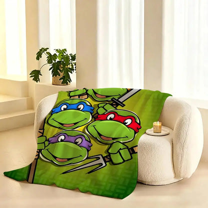 Mutant and Ninja Turtles Throw Lightweight 240g Flannel Blanket Soft Skin-friendly for Summer Cooling