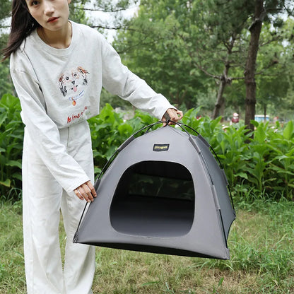 Tent Shape Cat Beds Removable Convenient Storage Pet Bed Portable Outdoor Travel Sunshade Cat and Dog Tent Pet Essentials
