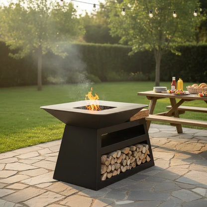 Professional Outdoor Steel Bbq Grill Manufacture Outdoor Charcoal Fire Pit Bbq for Sale