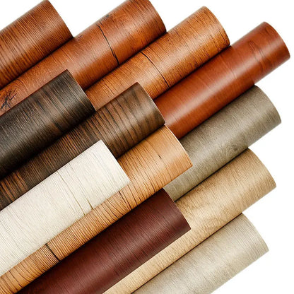 Self-Adhesive Wallpaper, Wood Grain, Thickened Contact Paper, Peel and Stick, Waterproof, Removable Furniture Refurbishment