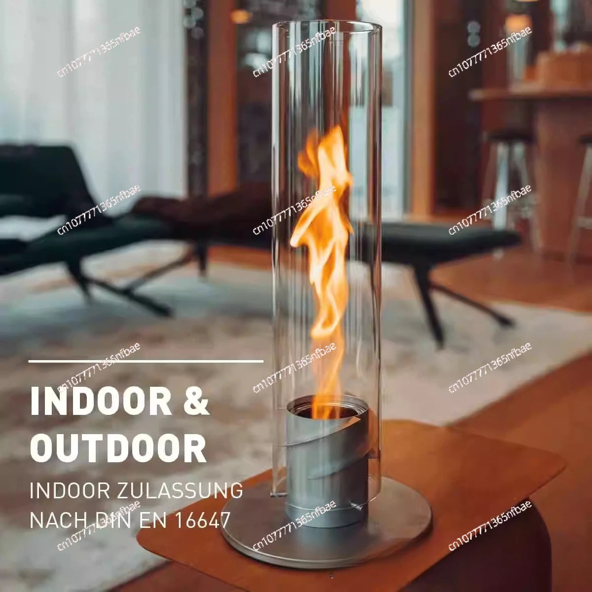 Indoor Spinning Tornado Flame Fireplace Heater Portable Atmosphere Heating Stove for Living Room Bedroom
