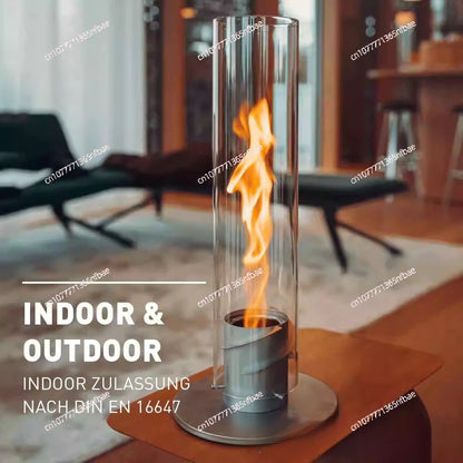 Indoor Spinning Tornado Flame Fireplace Heater Portable Atmosphere Heating Stove for Living Room Bedroom