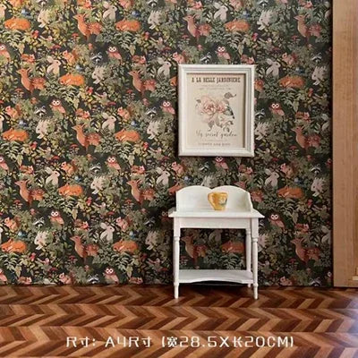 1:12 DIY Dollhouse (20x28cm)Adhesive Wallpaper on The Back for Kitchen(viscous) Living Room Bedroom Floor Decoration Accessories