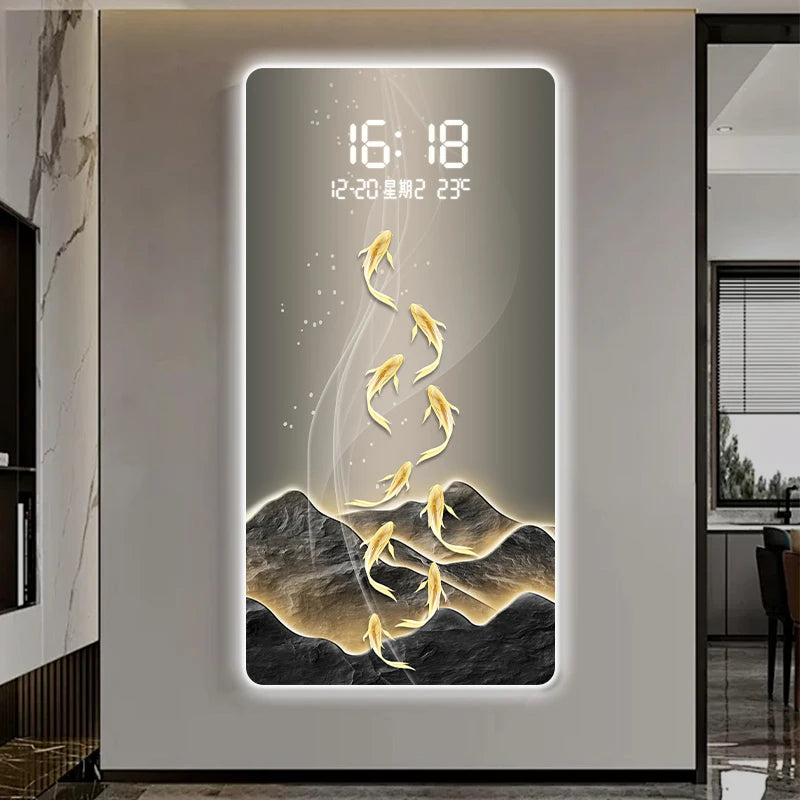 Living Room Painting wall clock house bedroom digital wall clock bedroom items luxury reloj de pared hallway Home decoration