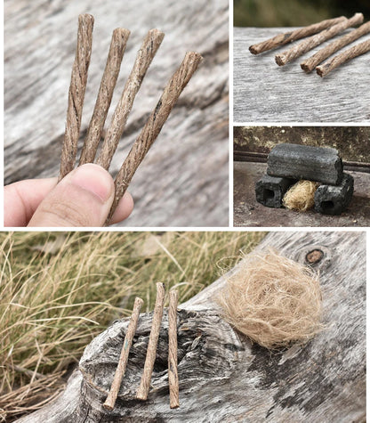 50pcs Fire Starters Rope Camping,Perfect Fire Starters for Pit,Campfires,Fireplaces, Bonfires,BBQ Wood Stoves,Camping Essentials