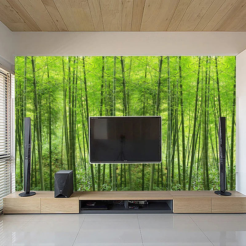 Custom Photo Wallpaper Bamboo Forest Art Wall Painting Living Room TV Background Mural Home Decor Wallpaper Papel De Parede 3D