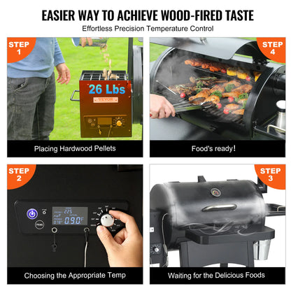 SucceBuy Portable Charcoal Grill Propane Gas Grills with Cover and Cart Heavy Duty Iron BBQ Grill for Outdoor Cooking Barbecue