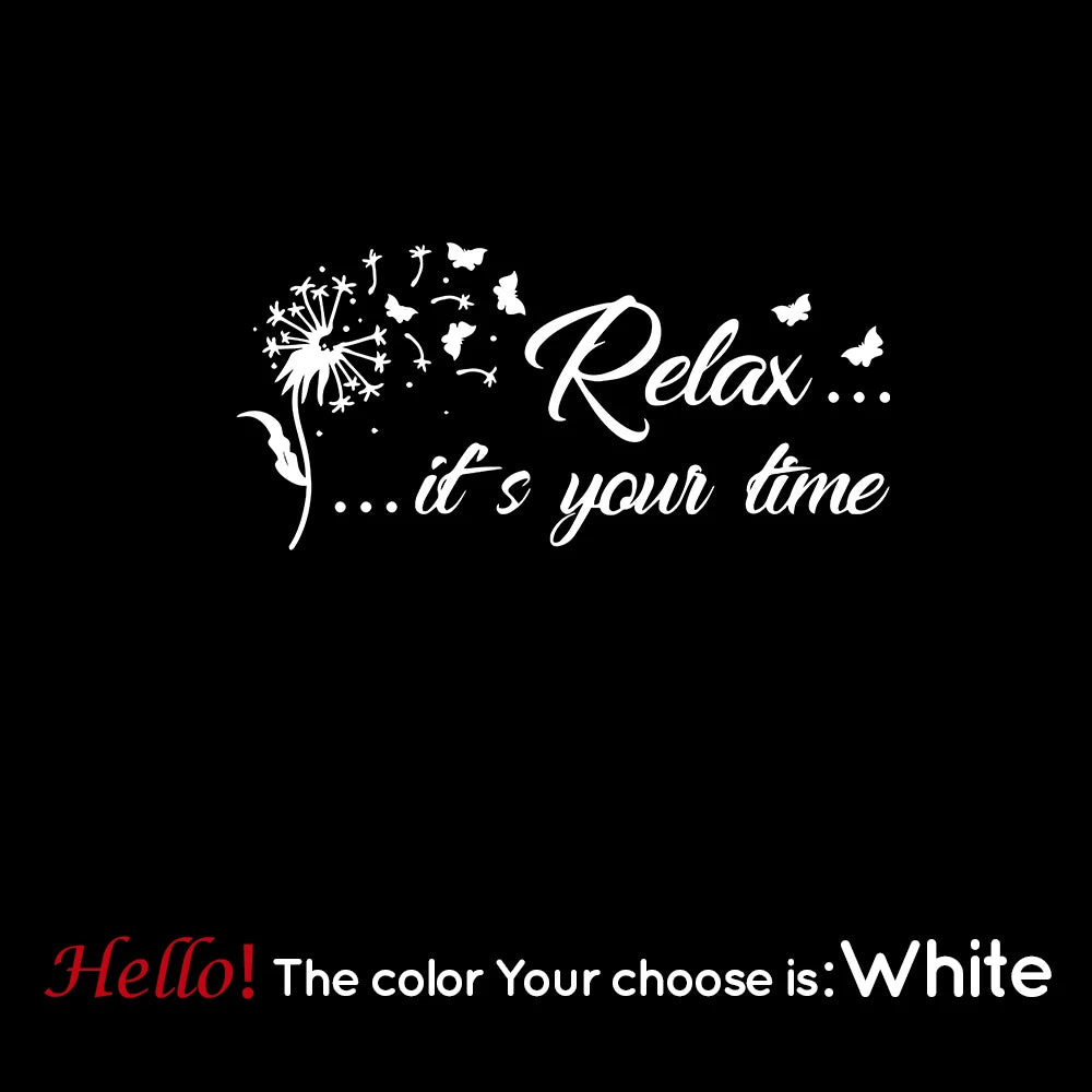 Relax It's Your Time Wall Sticker Decals Home Decor For Hallway Wall Stickers Waterproof Wallpaper