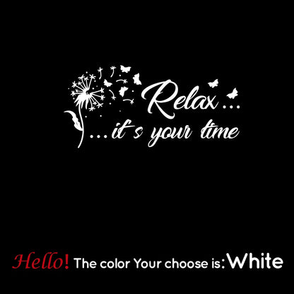 Relax It's Your Time Wall Sticker Decals Home Decor For Hallway Wall Stickers Waterproof Wallpaper