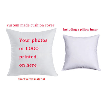 DIY Customized Throw Pillow Custom Cushion Cover Home Decorative Square Wedding Pets Baby Picture Print Pillowcase Gift