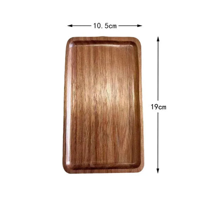 Wabi Sabi Style Acacia Wood Decorative Serving Platter Oval Natural Wood Tray for Home Tabletop Decoration Small Organizer