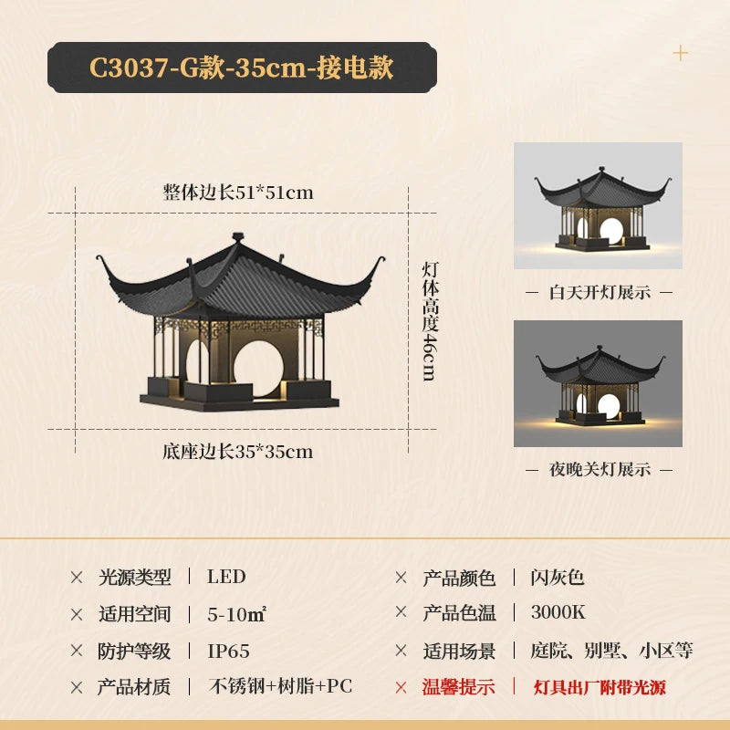 Chinese outdoor wall waterproof exterior courtyard classical courtyard wall decorative villa door