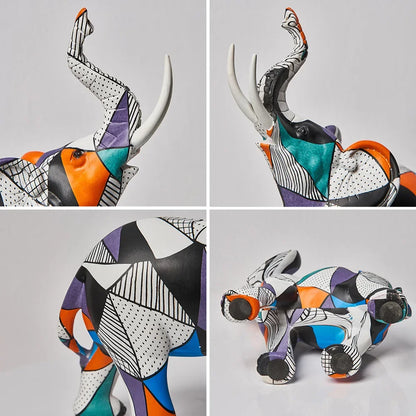 Modern Simple Art Dazzling Elephant Ornaments Creative Crafts Living Room Entrance Desk Resin Decorative Ornaments