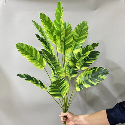 Artificial Bird of Paradise Plant 63'' Fake Palm Tree Feaux Plants in Pot Faux Banana Tree for Indoor Outdoor Home Office Decor
