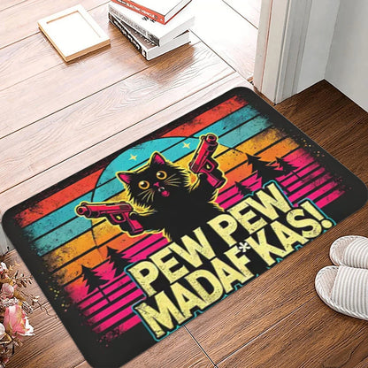 MADAFAKAS Carpet Pattern Mat Outdoor Non-slip Easy To Clean Cat Rug Resistant Doormat Washroom Entrance Decor Washable Carpet