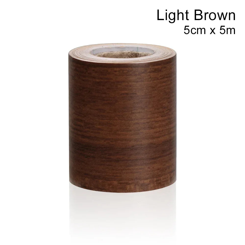 Self-adhesive PVC Waterproof Wood Waist Line Wallpaper Skirting Line Wall Border Stickers Home Decor