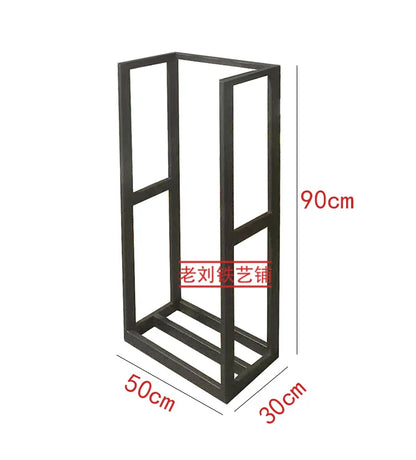 Simple wrought iron stable floor firewood storage rack firewood storage rack B & B villa indoor and outdoor
