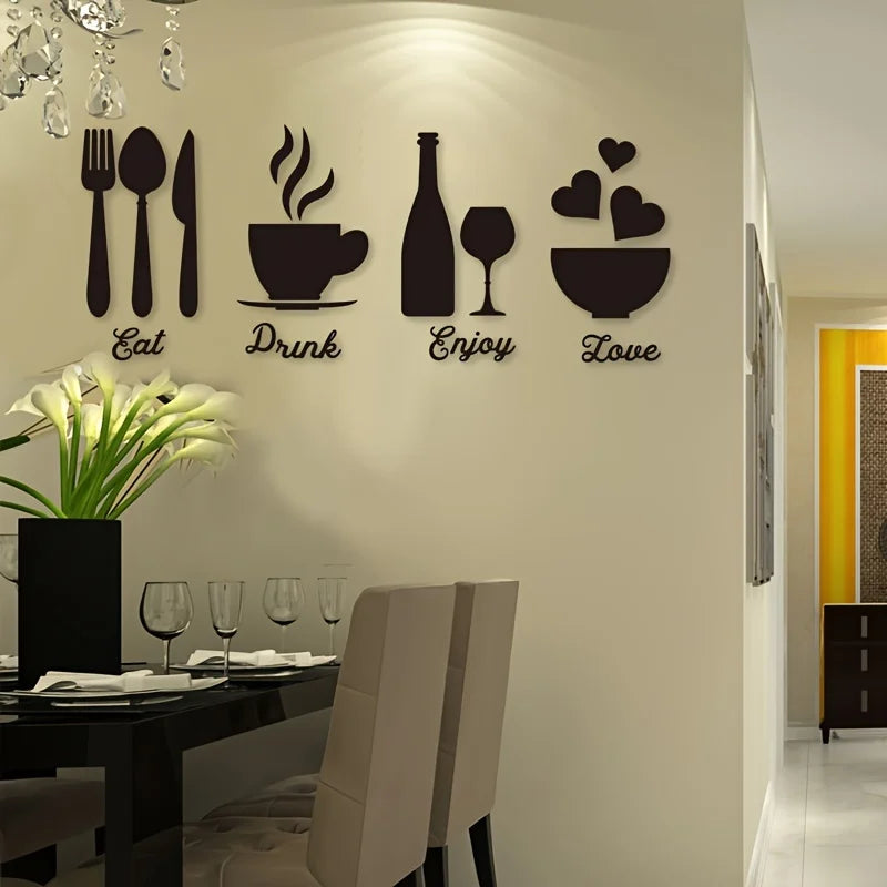 Tableware and Food Wallpaper Suitable for Offices, Living Rooms, Bedrooms, and Restaurants