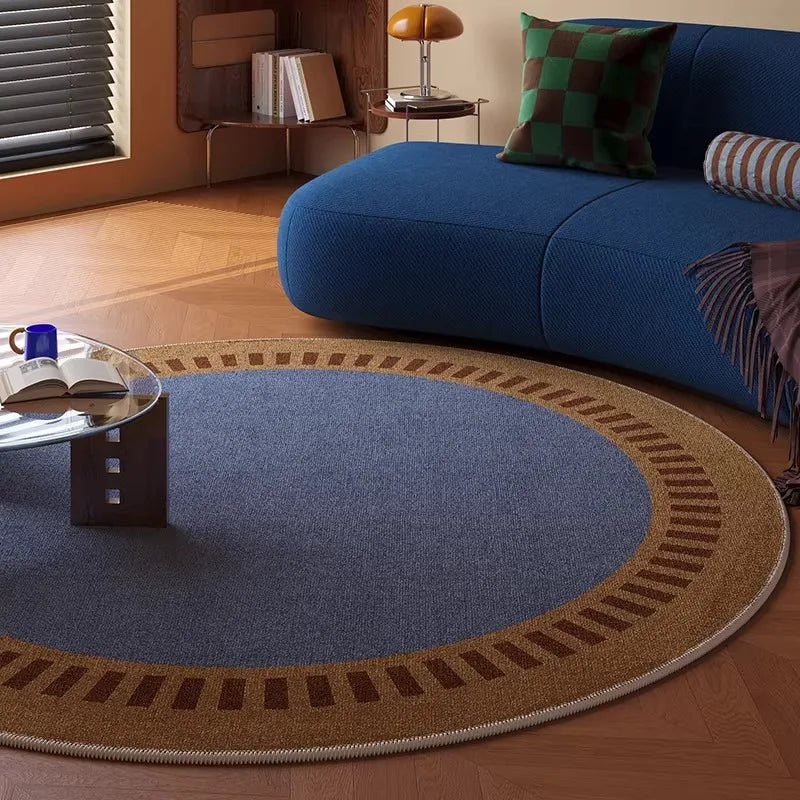 Vintage Round Rug Living Room Carpet Light Luxury Soft Mat Bedroom Rugs for Bedroom Bedside Floor Mats Alfombra Salón שטיח לסלון