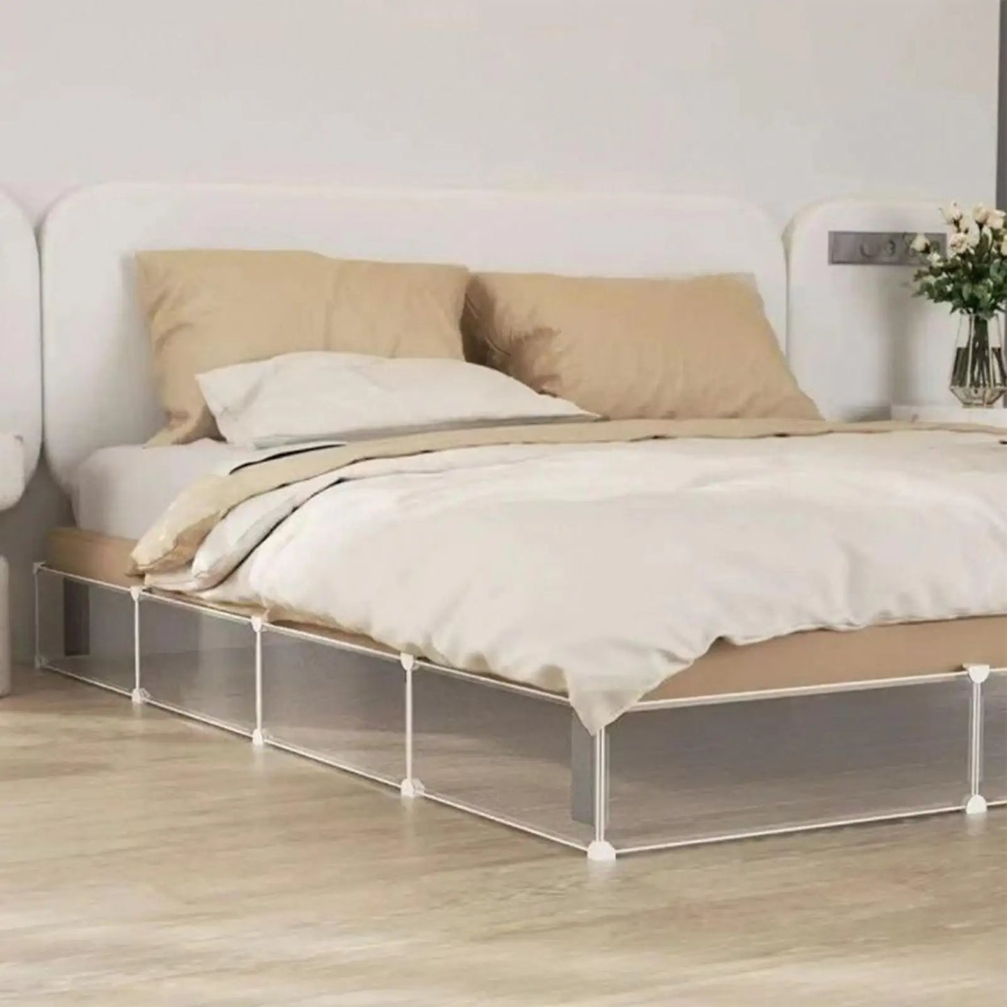 Pet Under Bed Blocker Adjustable Clear Barrier Board Under Furniture Blocker Prevents Items From Falling Under The Beds Or Sofa