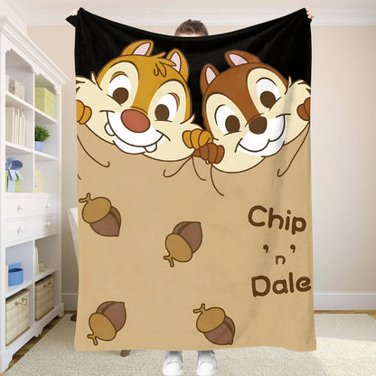 Blankets Chip&Dale Throw Blanket for Sofa Bedspread on the Bed Summer Comforter Anime Bedspreads Throws Double Baby Decorative