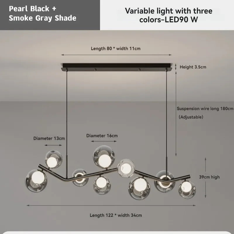 Post-modern Creative Design simple Glass bubble living room chandelier indoor lighting  led  living room indoor Home decoration