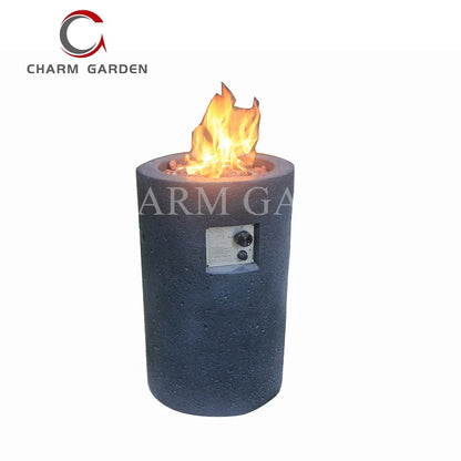 Modern Style Outdoor Gas Heater Stand Patio Heater Propane Gas Fire Column or Fire Pit  for Garden