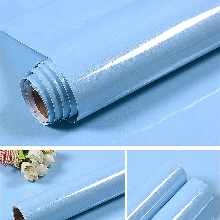 Wall Furniture Renovation Stickers Waterproof Moisture-proof Self-adhesive Paper Vinyl Wallpaper For Kitchen Cooktop Cabinets