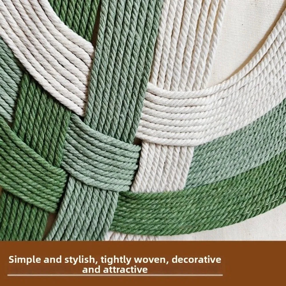 Creative Wooden Bohemian Wall Decor Retro Aesthetic Wall Art Tassel Tapestry Yarn Woven Wall Hanging Pendant Dorm Room
