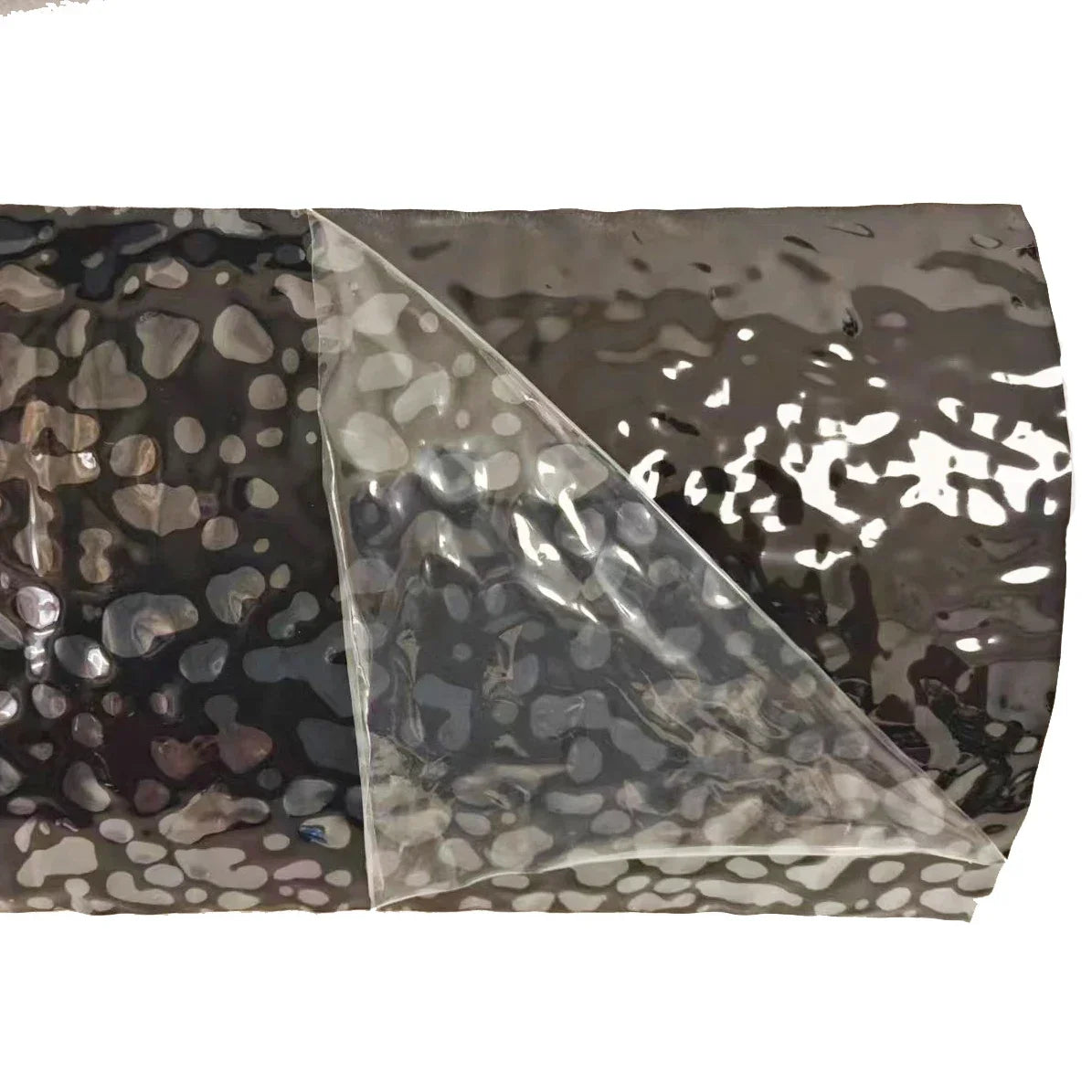 Aqumotic Peel and Stick Wallpaper Customized Wave Decorative PVC Plate Background Wallpapers Fake Metal Mirror Embossed
