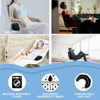 Memory Foam Lumbar Support Pillow for Lower Back Pain Relief for Car Seats, Office Chairs, Gaming Consoles,Sofas,Recliners,Beds