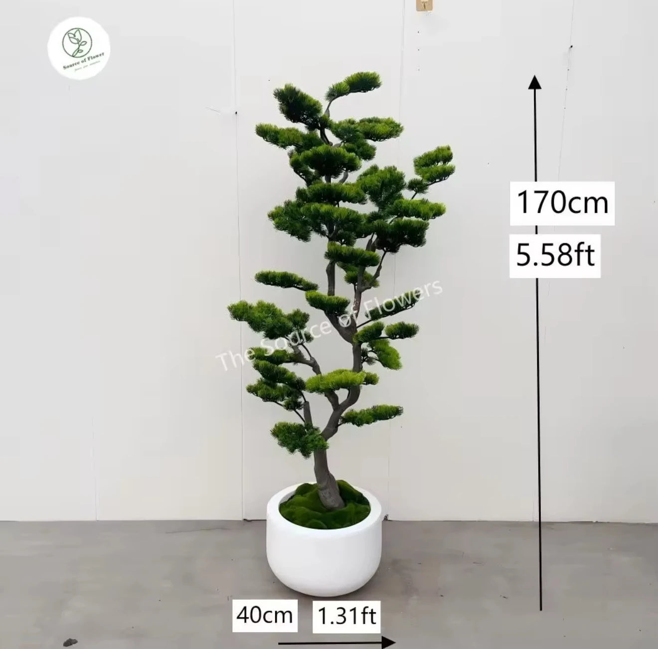 Artificial Cedar Pine Tree Indoor Outdoor Artificial Plant Fake Evergreen Tree for Garden Landscaping Home Decor