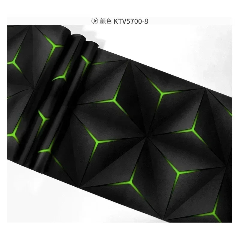 Ktv Decoration Wallpaper 3D Three-dimensional Plane Geometric Pattern Theme Box Background Wallpaper Mural Wallpaper