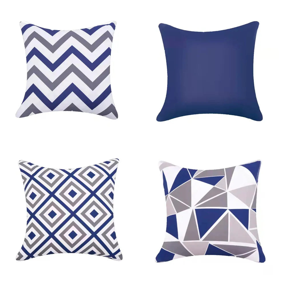 Geometric Outdoor Throw Pillow Covers Decorative Twill Waterproof Cushion Cover Modern Home Pillow Case for Sofa Patio Garden