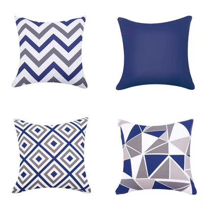 Geometric Outdoor Throw Pillow Covers Decorative Twill Waterproof Cushion Cover Modern Home Pillow Case for Sofa Patio Garden