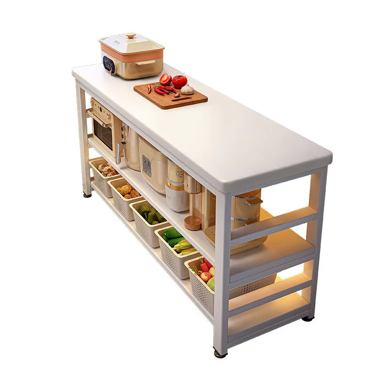Kitchen Storage Shelf Metal Frame Organizer Stand for Microwave Oven Pantry Furniture for Home Dining Room Restaurant