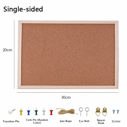 Pictures Wall Plate DIY Cork Display Panel Soft Decorative Cork Board Hanging Wood Memo Bulletin Board Cork Board