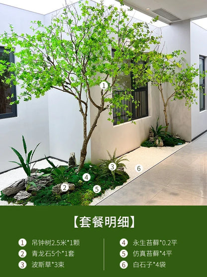 Artificial Bell Tree Show Window Decoration Drunk Wood Green Plant Landscape Indoor and Outdoor Ornaments