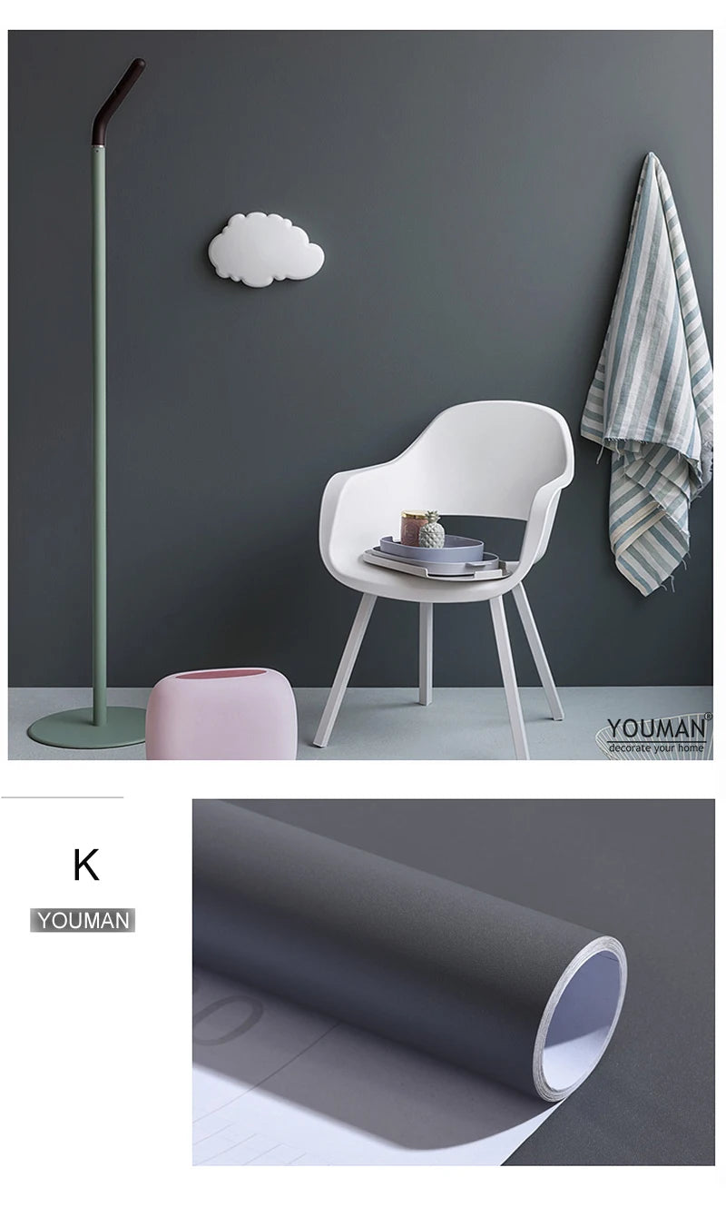 Wall Furniture Renovation Stickers Waterproof Moisture-proof Self-adhesive Paper Vinyl Wallpaper For Kitchen Cooktop Cabinets
